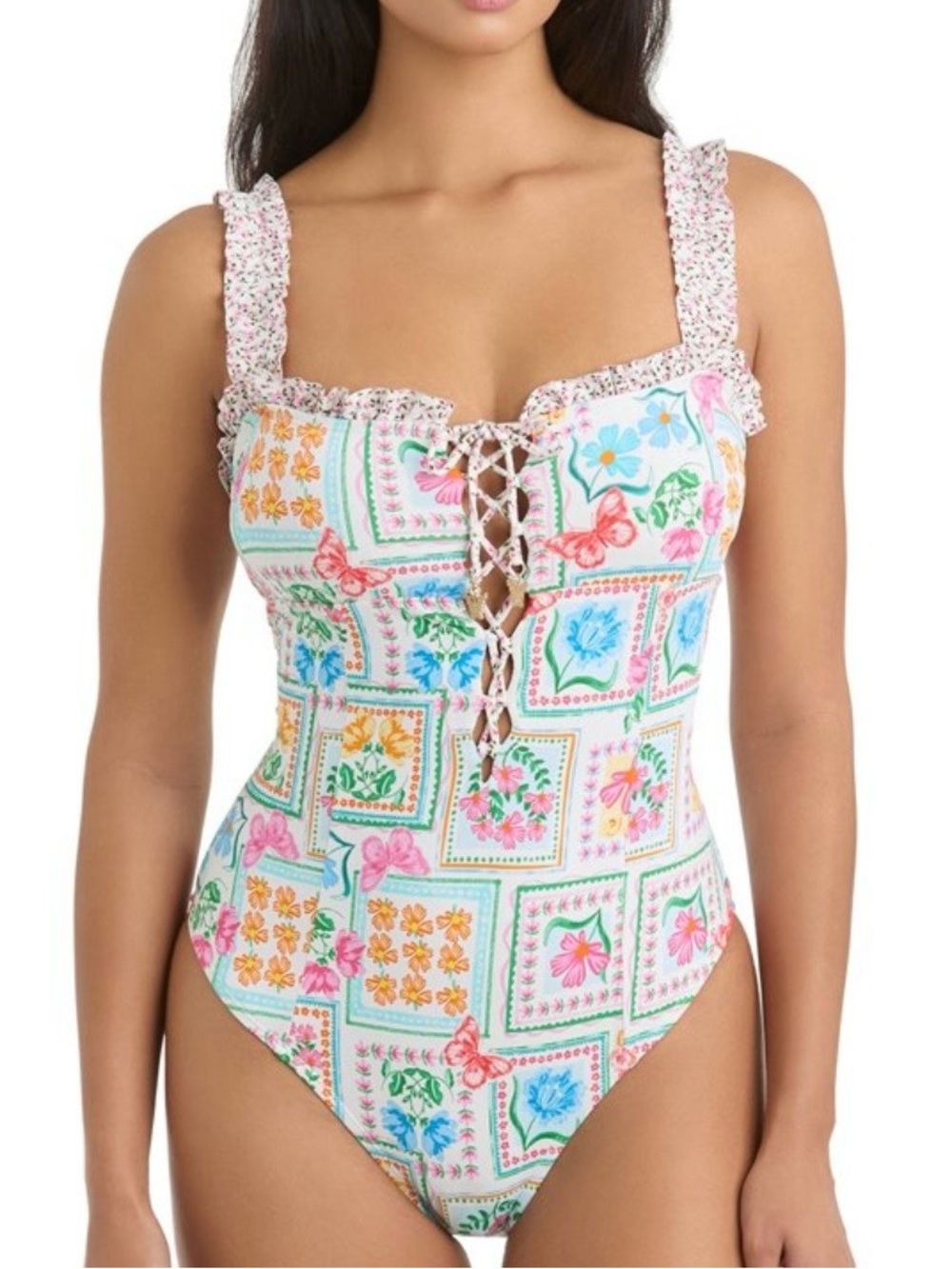Jessica Simpson Floral Swimsuit, Women’s Large